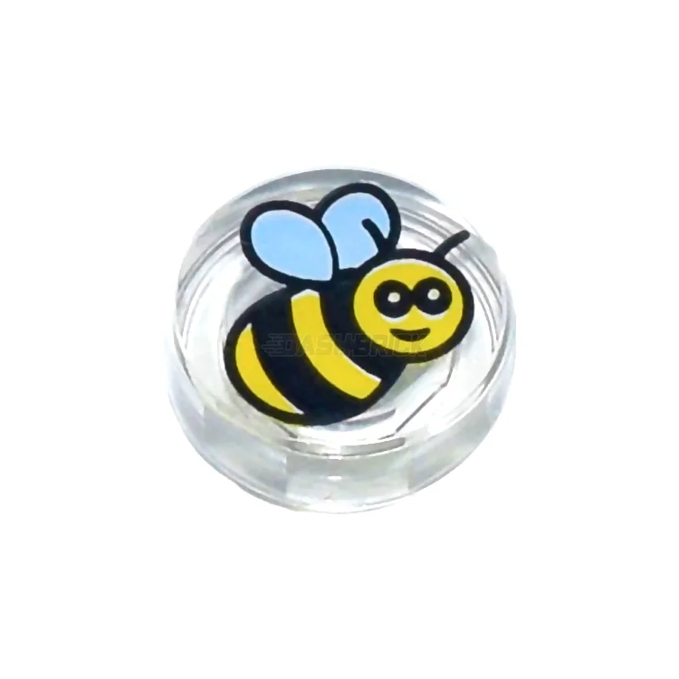 Perfect for both kids and adults LEGOLEGO Minifigure Animal - Bee, Black & Yellow, Bumble/Honey (1 x 1 Round Tile) [98138pb186]