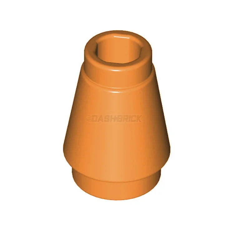 Skill-building LEGO activitiesLEGO Cone 1 x 1 with Top Groove, Orange [4589b]