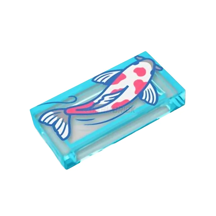Engagement-boosting LEGO activitiesLEGO Minifigure Accessory - White Koi Fish, Coral Spots (Tile) #3 [3069bpb1167]