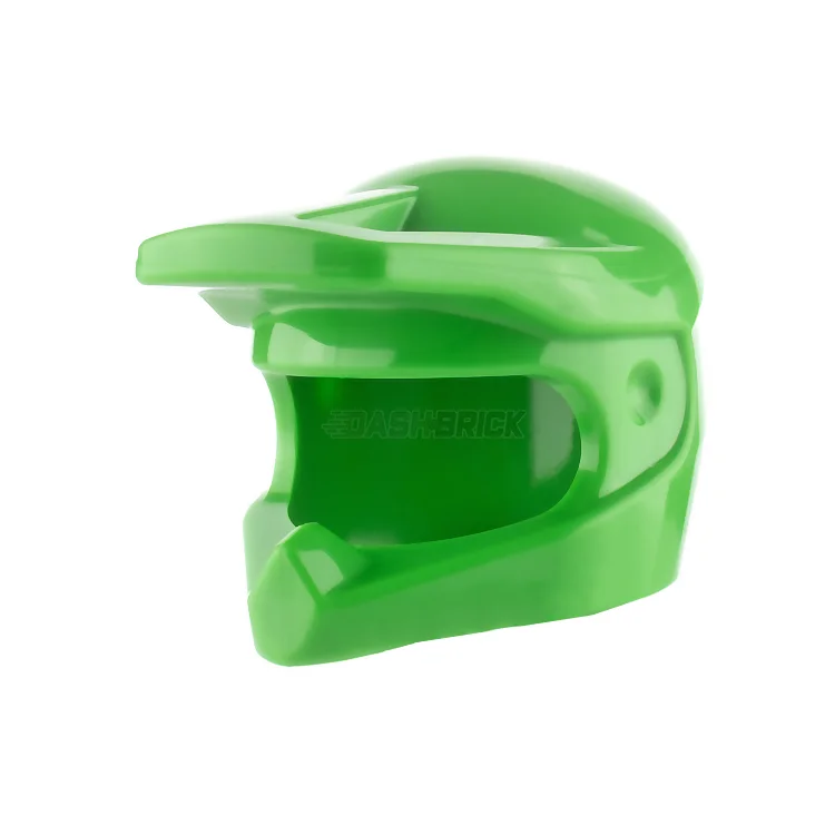 Offering interactive play LEGOLEGO Minifigure Part - Helmet Sports, Dirt Bike, Off-road, Bright Green [35458] 6334181