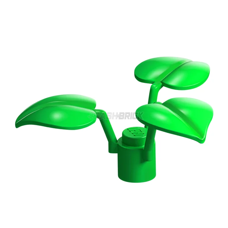 Captivating and enchanting LEGO worldsLEGO Plant Flower Stem, 3 Large Leaves, Vine/Tree, Bright Green [6255]