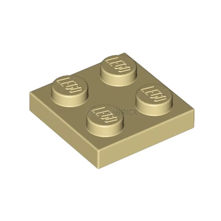 Creatively inspiring LEGOLEGO Plate, 2 x 2, Tan [3022] 302205, 4114084