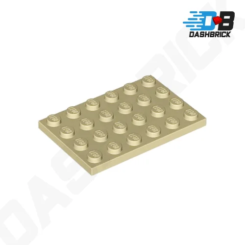 Enhancing cognitive development LEGOLEGO Plate 4 x 6, Tan [3032]