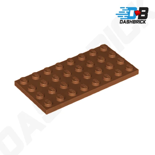 Inspiring architectural interest LEGOLEGO Plate 4 x 8, Reddish Brown [3035]