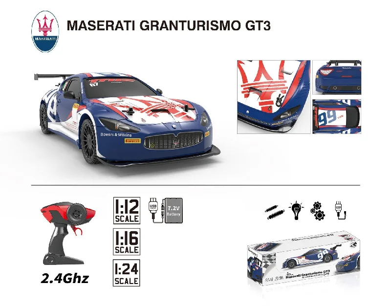 Maserati GranTurismo GT3 Remote Control Racing Car 1:16 Scale