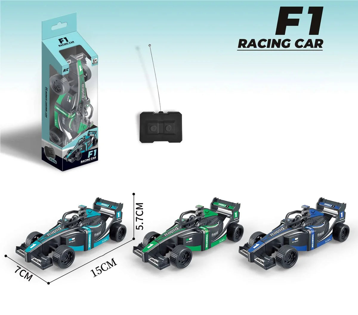 Mini 2-Channel F1 RC Remote Controlled Racing Car - Assortment