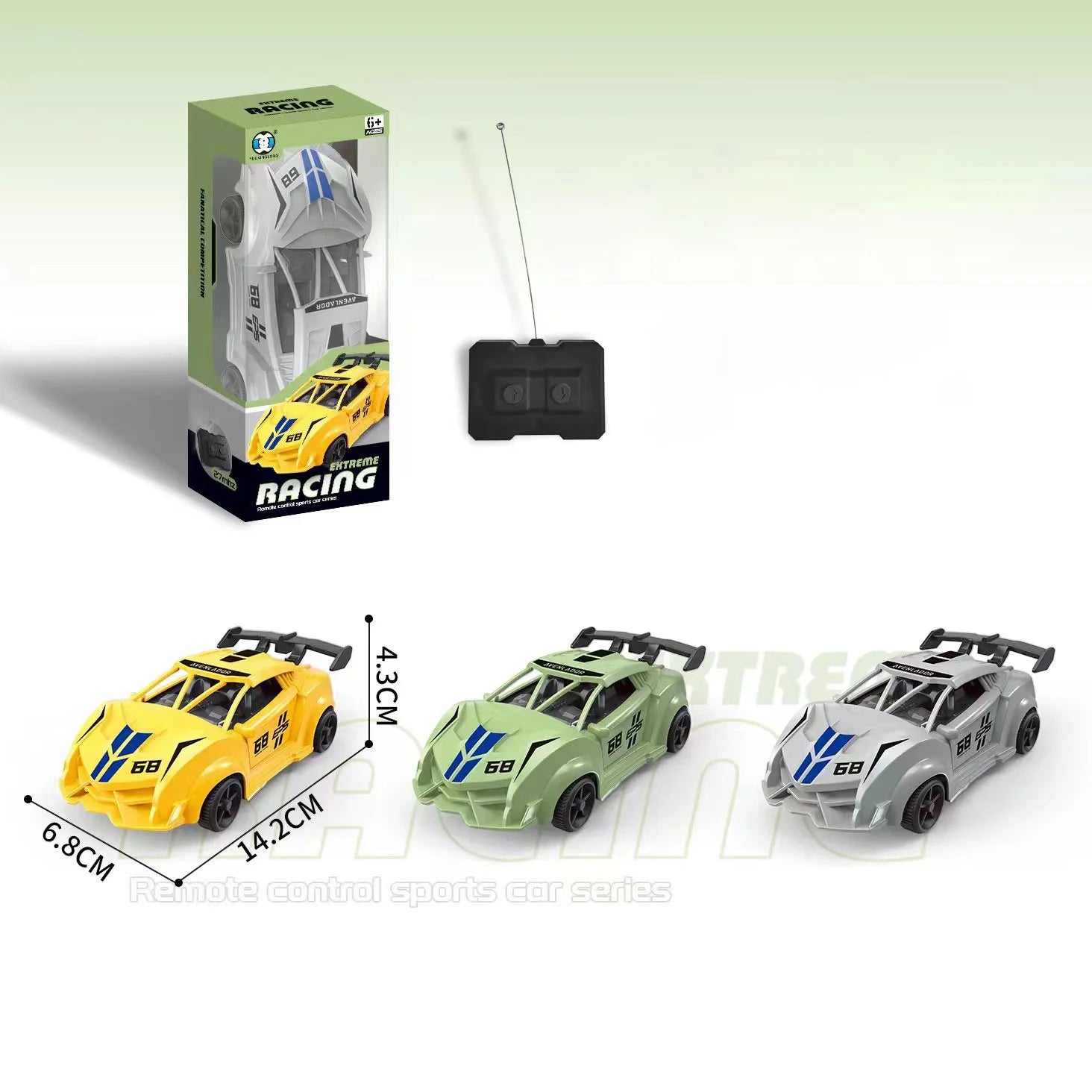 Extreme Racing Mini 2-Channel RC Remote Controlled Sports Car - Assortment