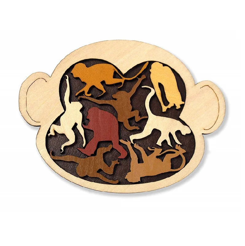Logical puzzles Monkey Madness Wooden Puzzle by Constantin Puzzles
