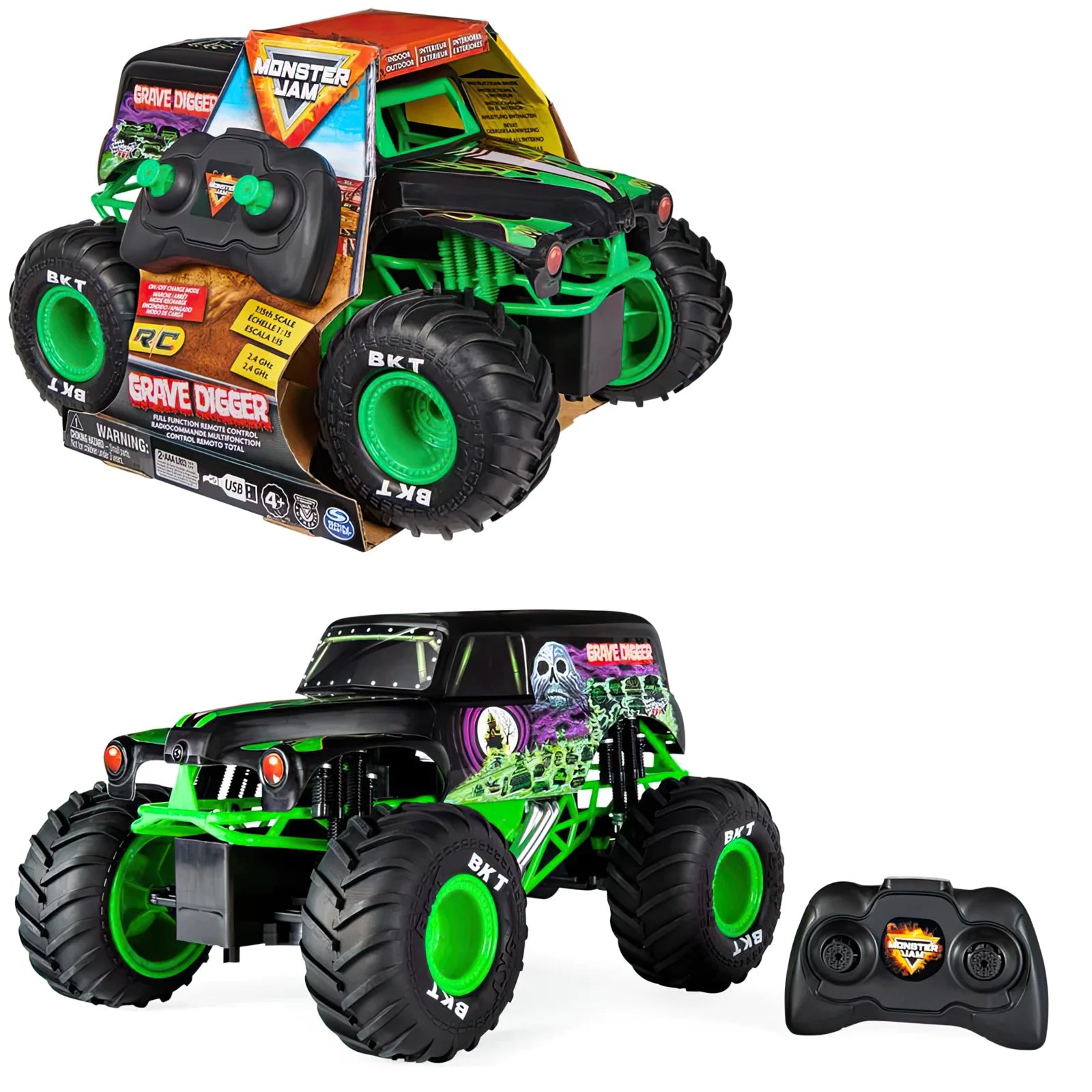 Monster Jam 1:15 Radio Control Grave Digger Remote Control Monster Truck