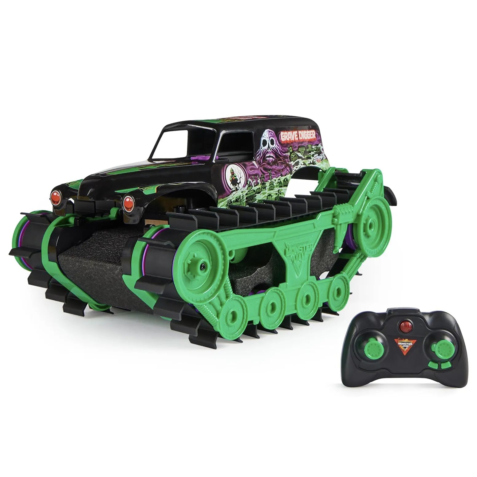 Monster Jam Grave Digger Trax All-Terrain Remote Control Vehicle