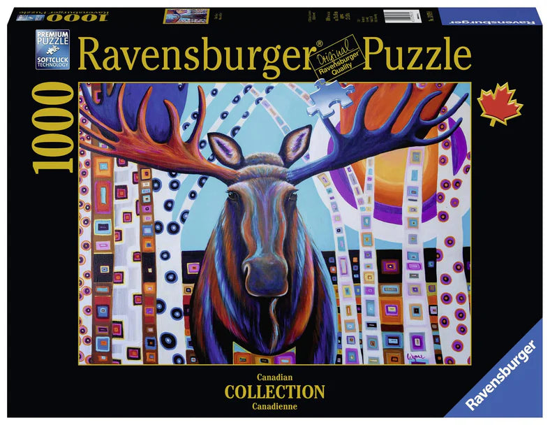 Ravensburger Puzzle | 1000pc | Winter Moose Puzzle