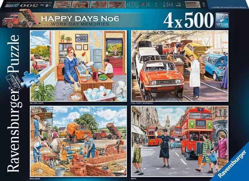 Ravensburger Puzzle | 4x500pc | Work Day Memories