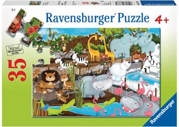 Competitive games RAVENSBURGER - DAY AT THE ZOO 35PC PUZZLE