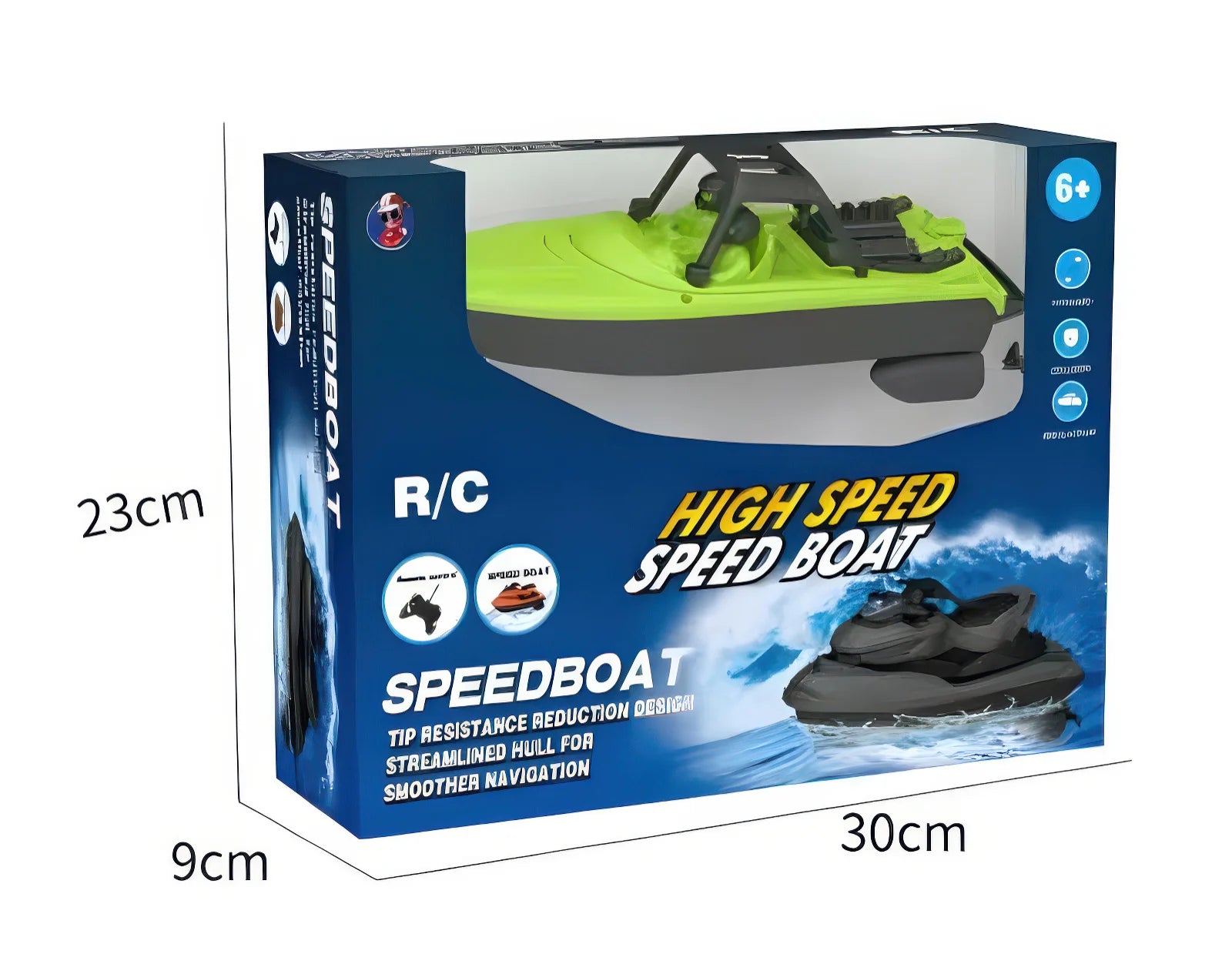 4- Channel RC Remote Controlled High-Speed Speedboat - Assorted