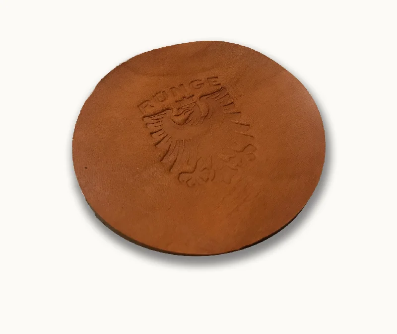 RÜNGE Crest Round Leather Coaster