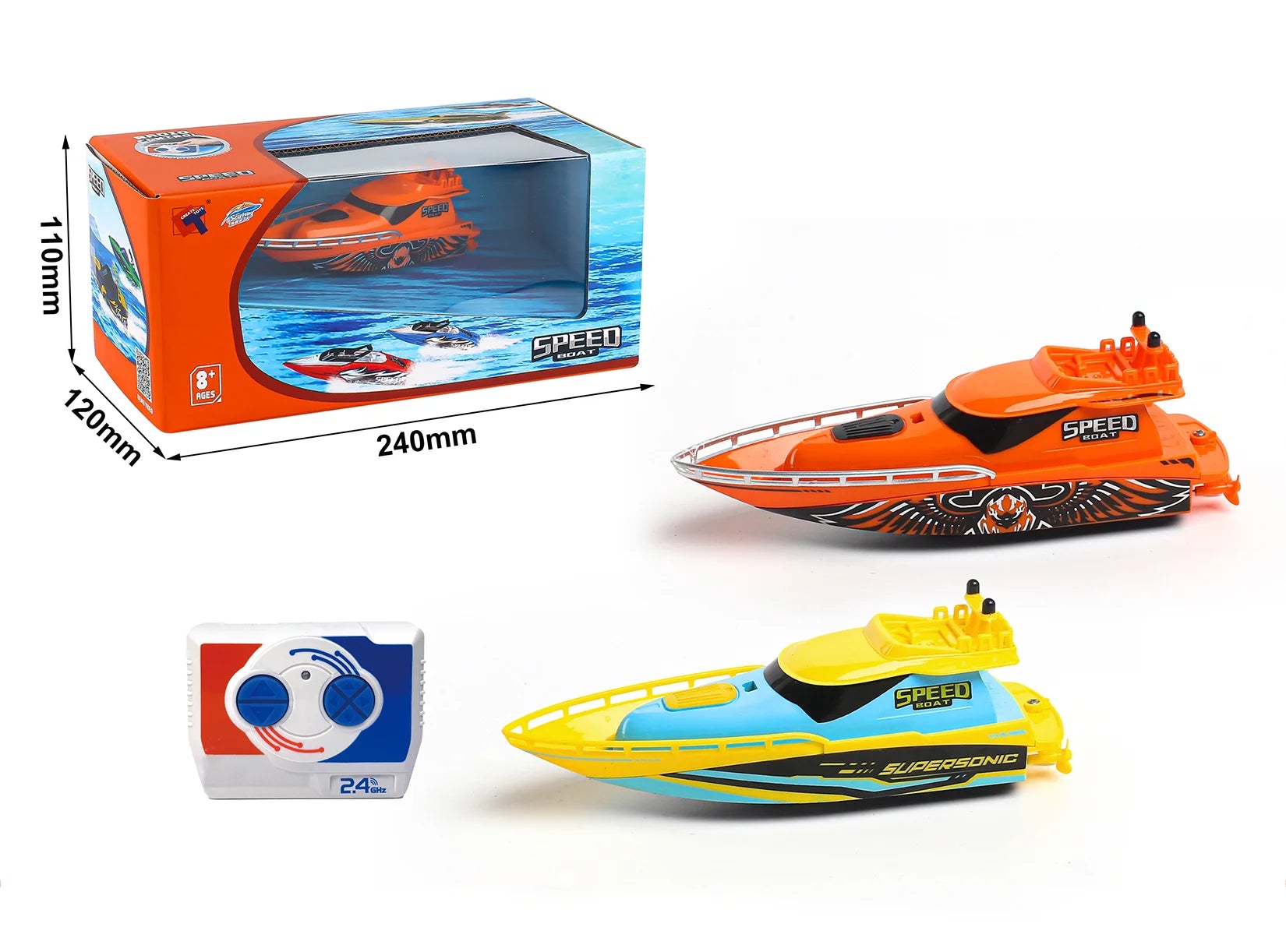 2.4GHz RC Remote Controlled Speedboat - Assorted