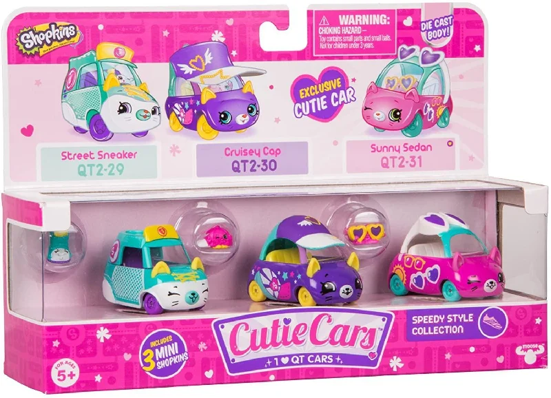 Shopkins Cutie Car S2 3-Pack - Assorted