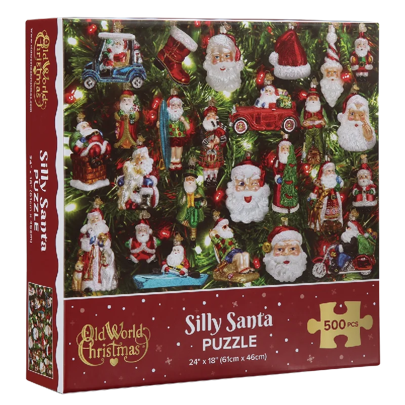 Silly Santa 500 Piece Old World Christmas Puzzle