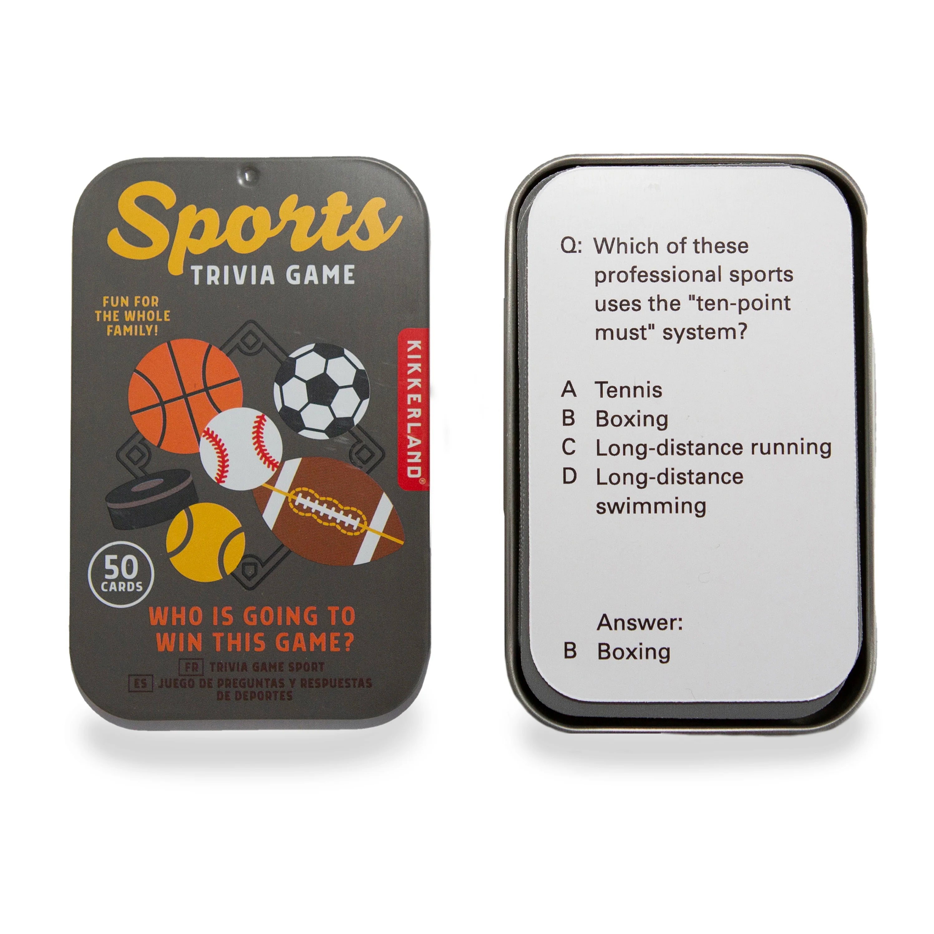 Sports Trivia Game Tin