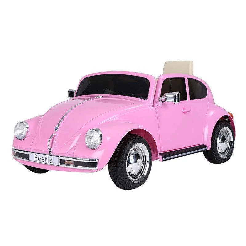 VW Beetle 12V Battery Ride-on Car with Remote Control - Colour Pink